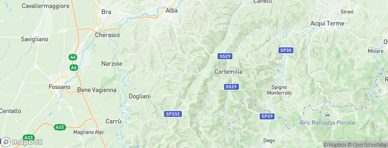 Cerreto Langhe, Italy Map