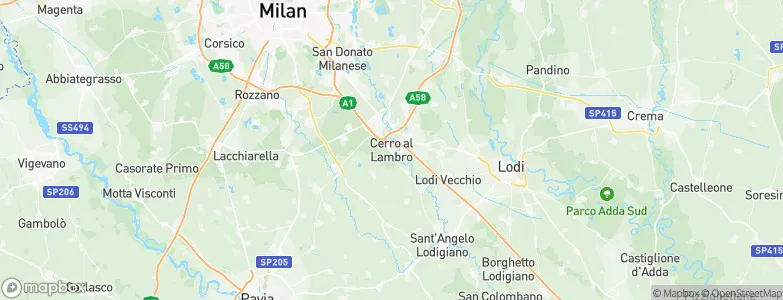 Cerro al Lambro, Italy Map