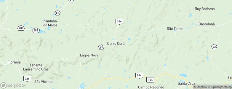 Cerro Corá, Brazil Map