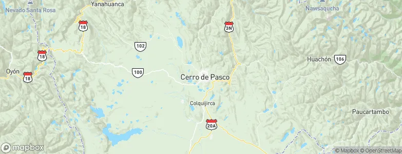 Cerro de Pasco, Peru Map