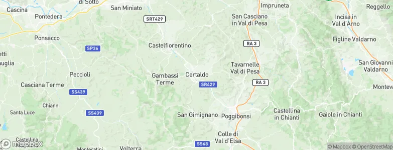 Certaldo, Italy Map