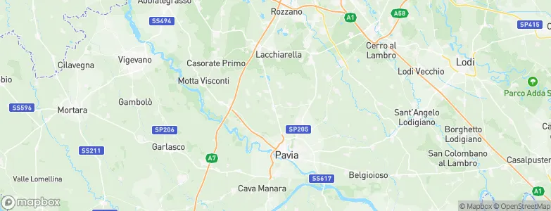 Certosa di Pavia, Italy Map