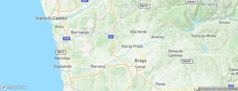 Cervães, Portugal Map