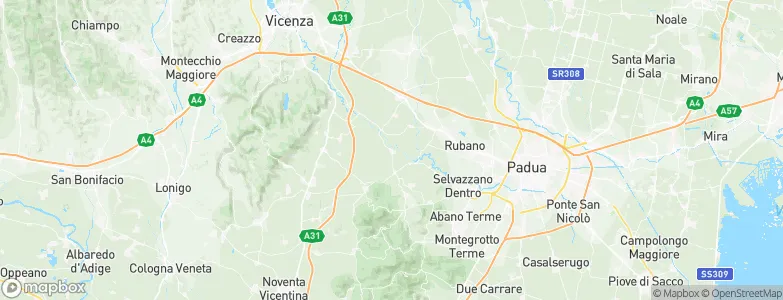 Cervarese Santa Croce, Italy Map