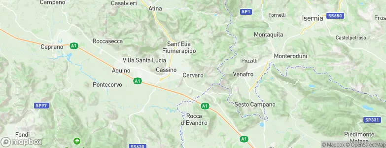 Cervaro, Italy Map