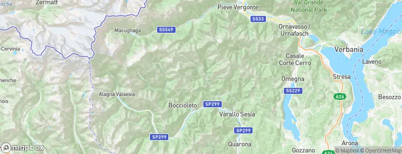 Cervatto, Italy Map