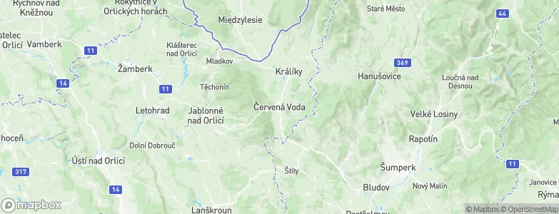 Červená Voda, Czechia Map
