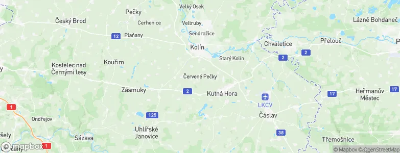 Červené Pečky, Czechia Map