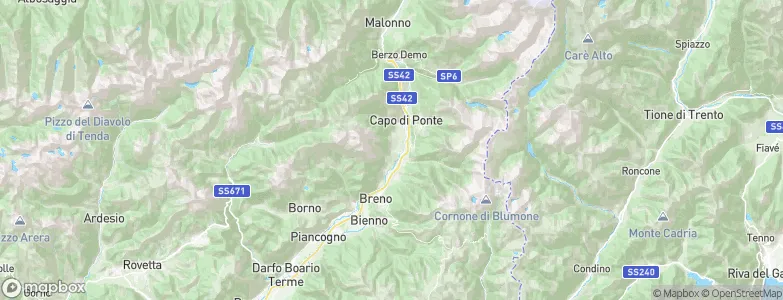 Cerveno, Italy Map