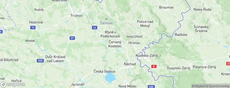 Červený Kostelec, Czechia Map