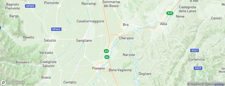 Cervere, Italy Map