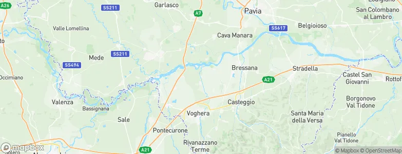 Cervesina, Italy Map