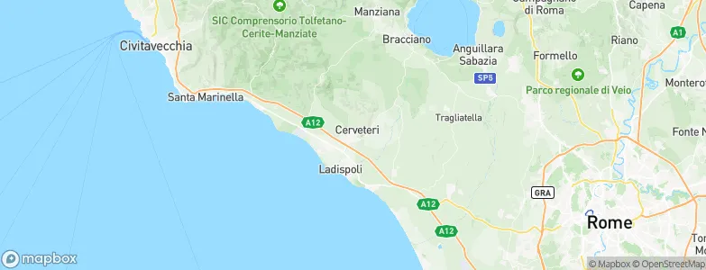Cerveteri, Italy Map