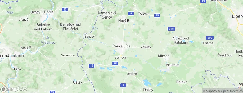 Česká Lípa, Czechia Map