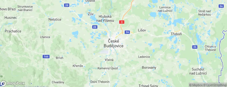 České Budějovice, Czechia Map