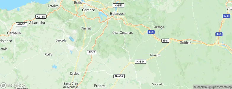 Cesuras, Spain Map