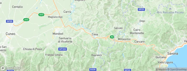 Ceva, Italy Map