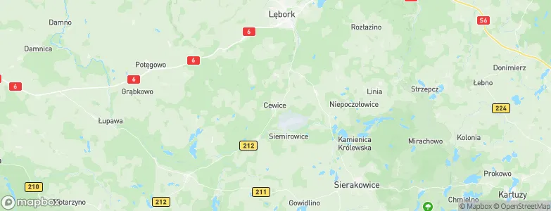 Cewice, Poland Map
