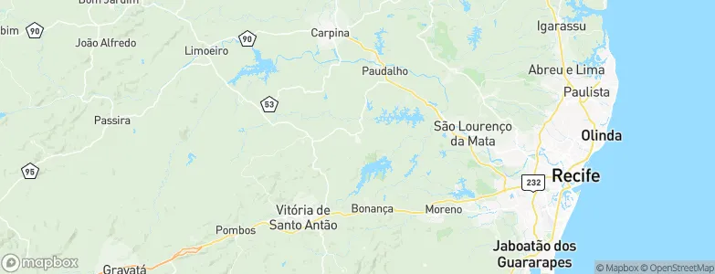 Chã de Alegria, Brazil Map