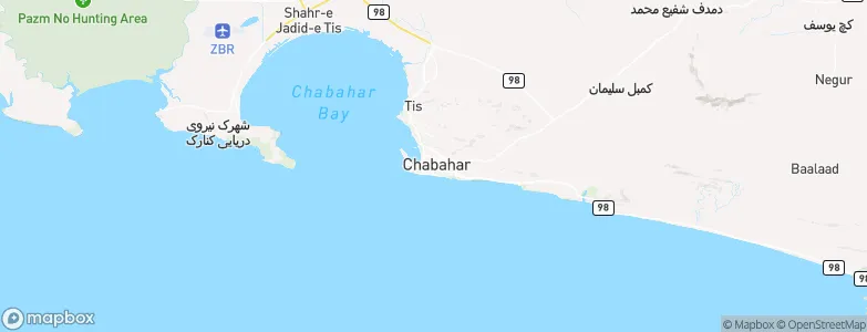 Chabahar, Iran Map