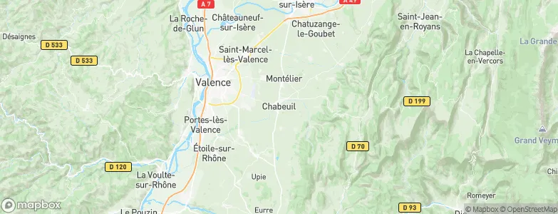 Chabeuil, France Map