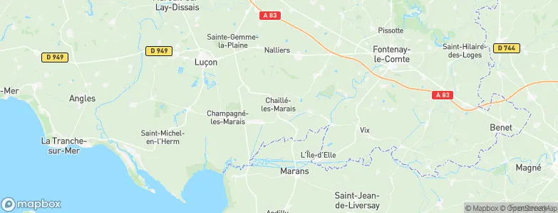 Chaillé-les-Marais, France Map