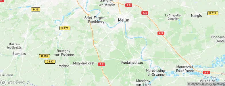 Chailly-en-Bière, France Map