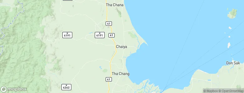 Chaiya, Thailand Map