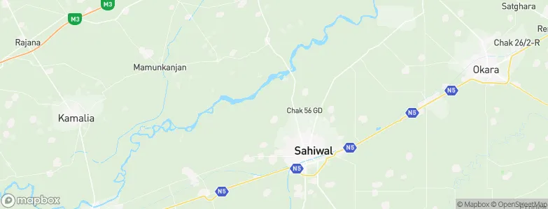 Chak Azam Sahu, Pakistan Map