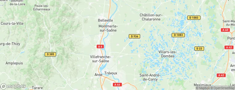 Chaleins, France Map