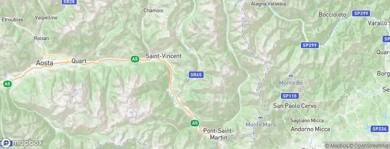 Challand-Saint-Anselme, Italy Map
