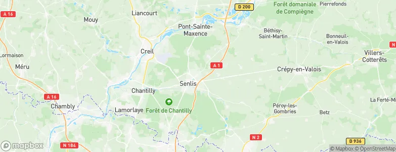 Chamant, France Map