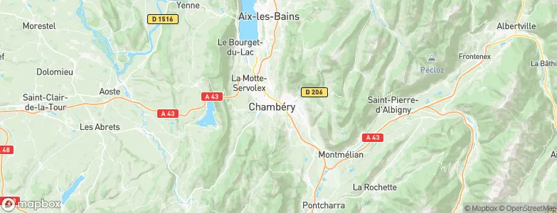 Chambéry, France Map
