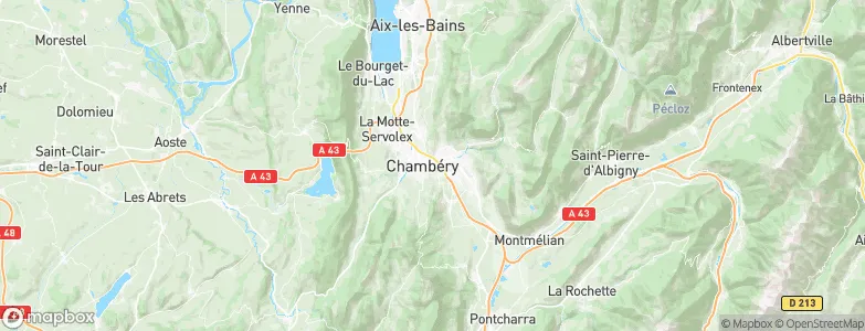 Chambéry, France Map