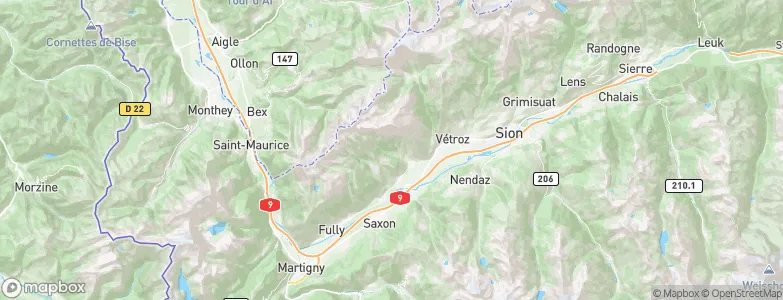 Chamoson, Switzerland Map