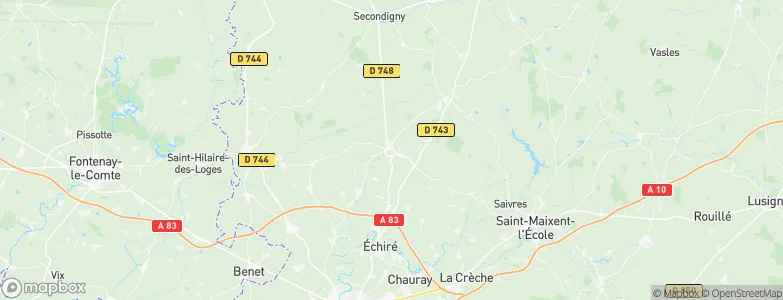 Champdeniers-Saint-Denis, France Map