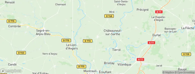 Champigné, France Map