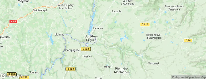 Champs-sur-Tarentaine-Marchal, France Map