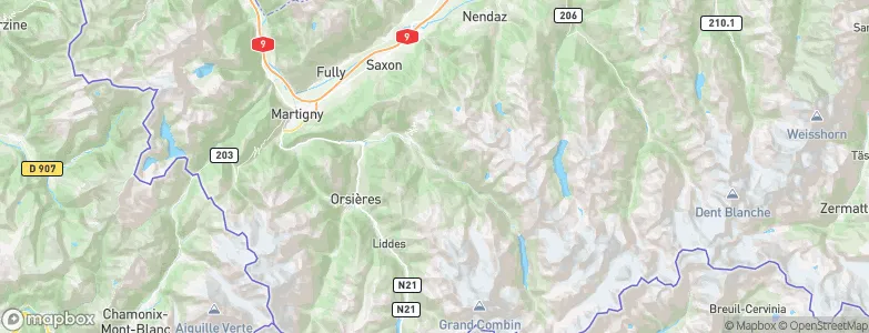 Champsec, Switzerland Map