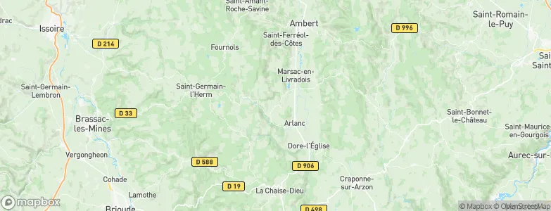 Champsiaux, France Map