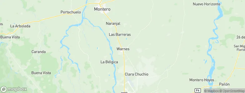 Chané Abajo, Bolivia Map