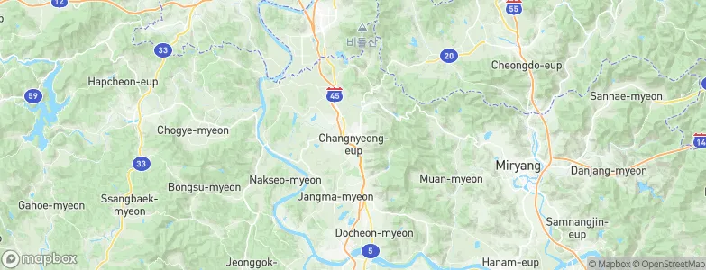 Changnyeong, South Korea Map