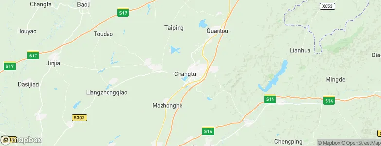 Changtu, China Map