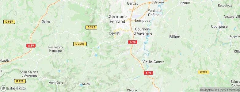 Chanonat, France Map
