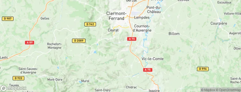 Chanonat, France Map