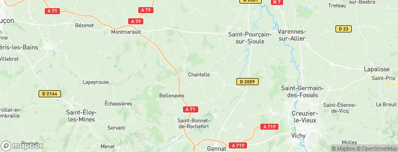 Chantelle, France Map