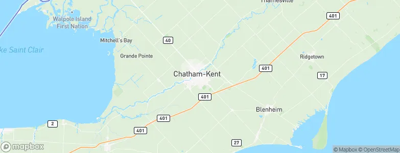 Chantham-Kent, Canada Map