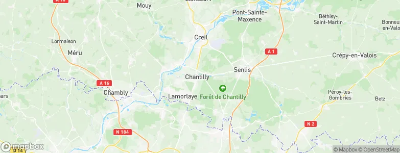 Chantilly, France Map