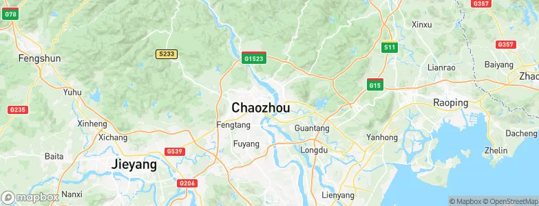 Chaozhou, China Map