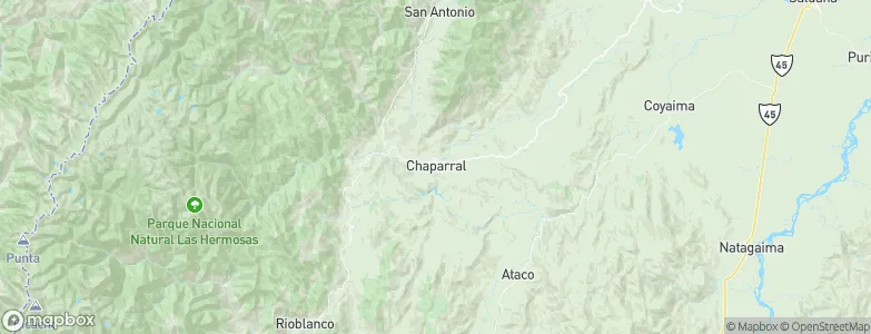 Chaparral, Colombia Map